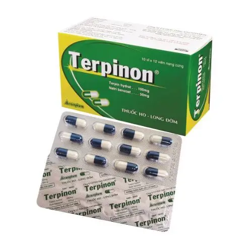 Thuốc điều trị viêm phế quản, long đờm Terpinon Vacopharm (hộp 10 vỉ x 12 viên)
